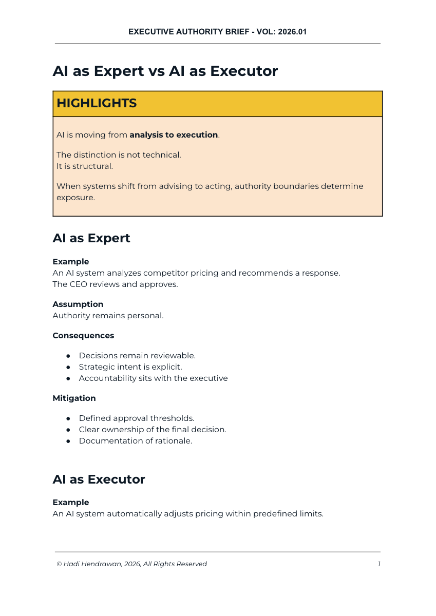 Cover — AI as Expert vs AI as Executor